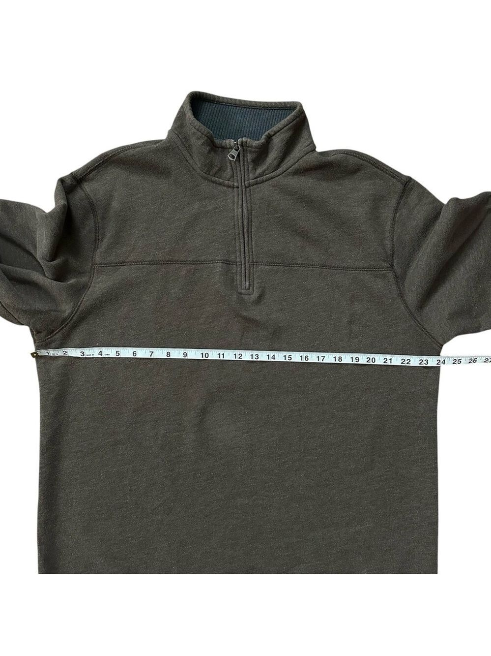 Arrow Men's Saranac Classic Fit Fleece Quarter Zip Pullover Brown Size XL - Picture 5 of 9